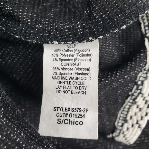 Gilli Stitch Fix Knit Patterned A-Line Skirt Chevron Cream Black Print Size S - Picture 6 of 7